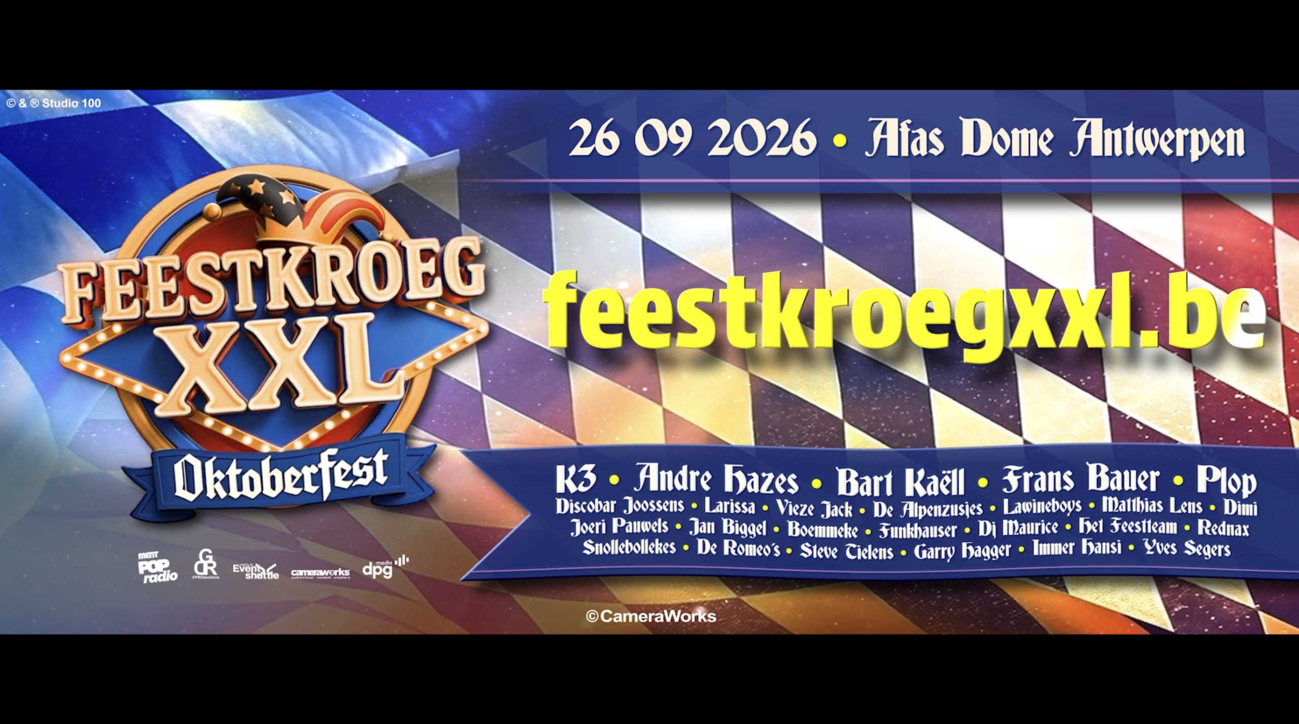 Feestkroeg XXL 26 september 2026 Afas Dome Antwerpen